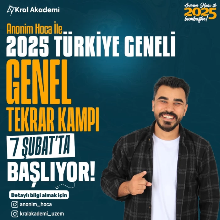 2025 - DERECE ÖĞRENCİLERİNE  GENEL TEKRAR