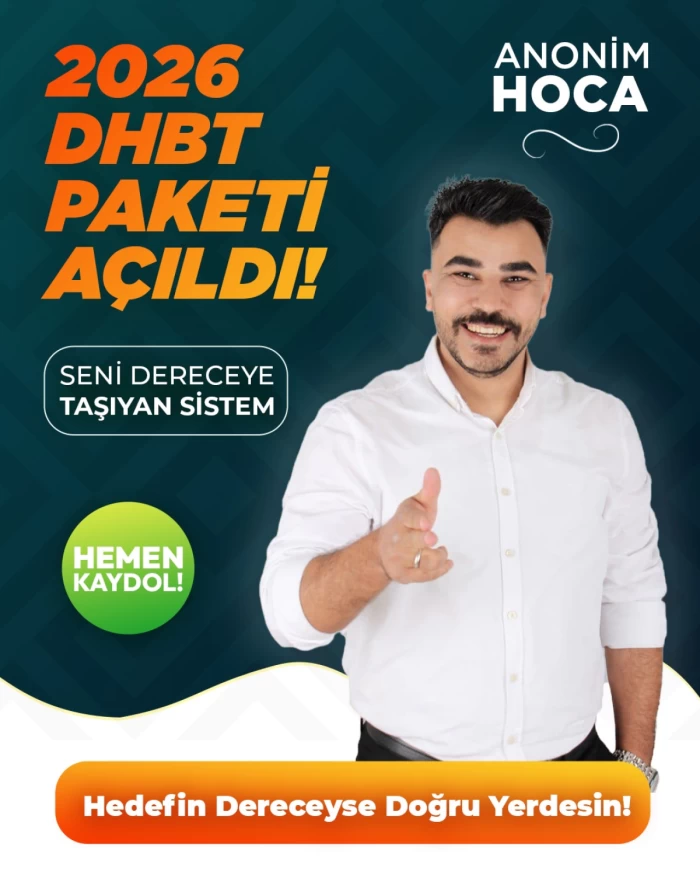 2026 DHBT PAKETİ - ANONİM HOCA 